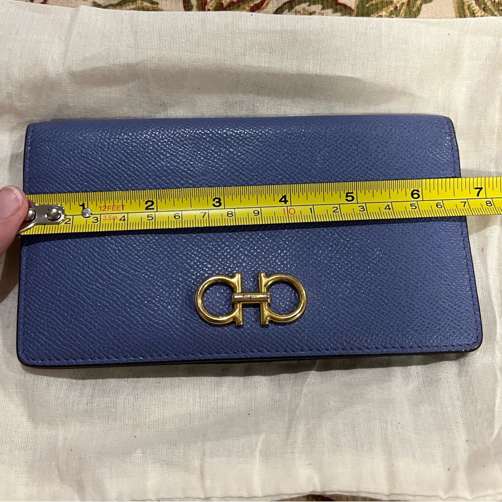 Salvatore Ferragamo Periwinkle Wallet with Gold Accent - Picture 8 of 8